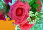 Bouquet blommor den brudtärna till bruden